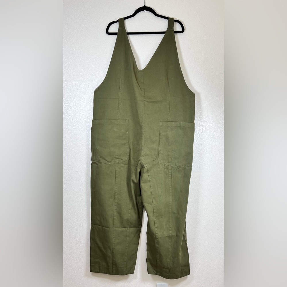 white birch Olive Green Utility Jumpsuit Romper